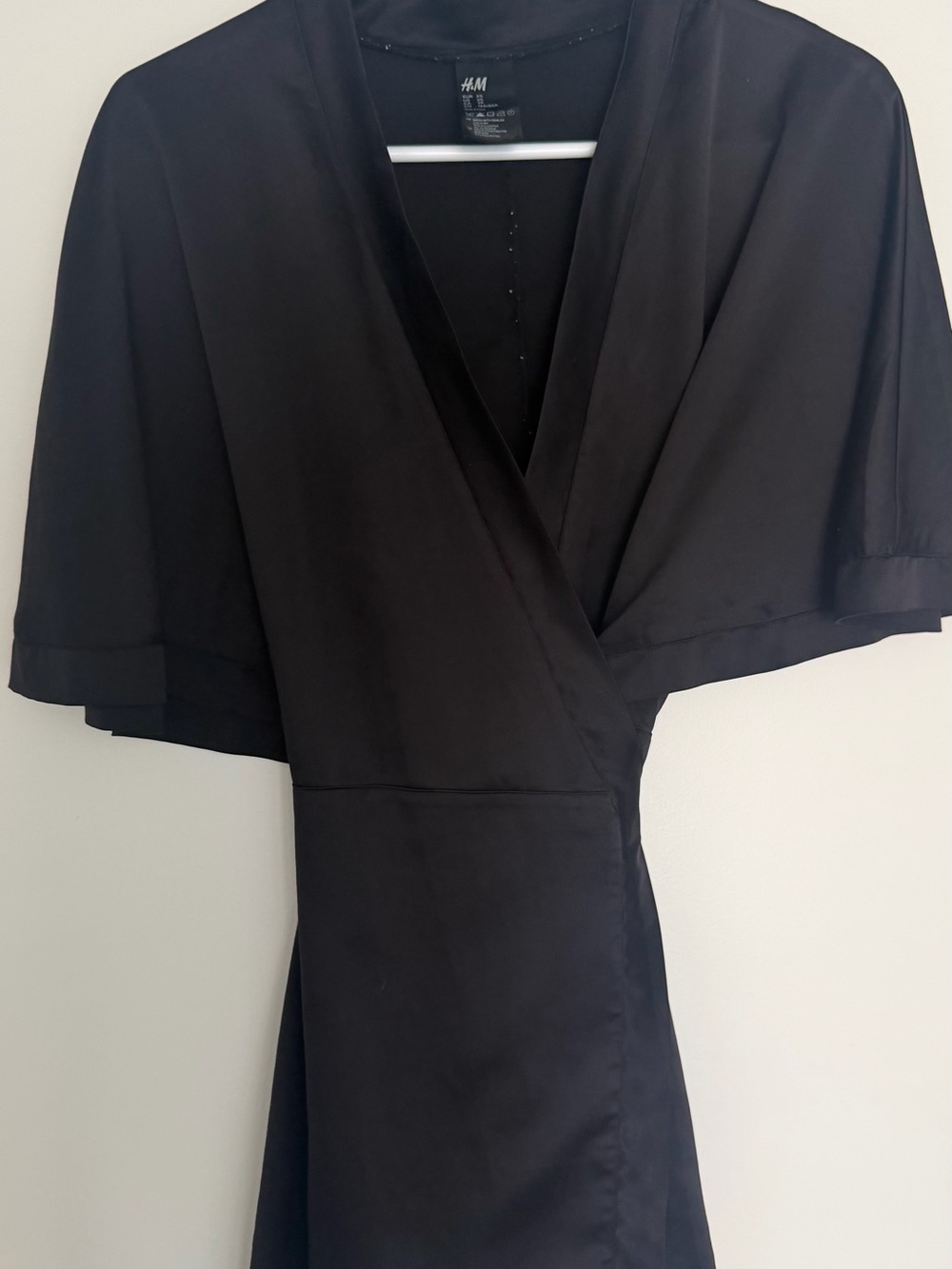 Black Satin Robe - Picture 2 of 4